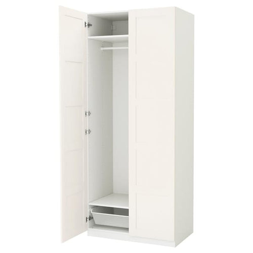 PAX / BERGSBO - Wardrobe, white/white,100x60x236 cm