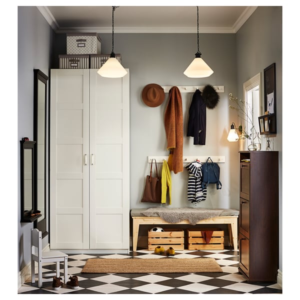 PAX / BERGSBO wardrobe, white/white, 100x60x236 cm
