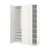 PAX / BERGSBO wardrobe, white/white, 150x60x236 cm