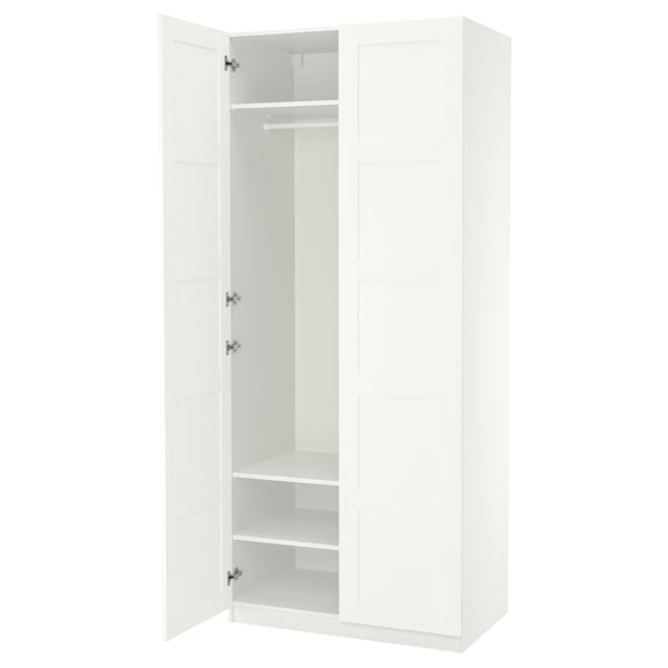 PAX / BERGSBO - Wardrobe, white/white,100x60x236 cm