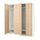 PAX / BERGSBO wardrobe, white/white stained oak effect, 200x60x236 cm