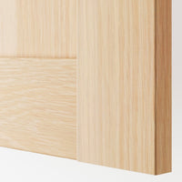 PAX / BERGSBO - Wardrobe with sliding doors, oak effect with white stain / oak effect with white stain,150x66x236 cm