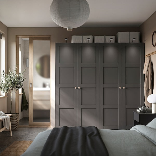 PAX / BERGSBO - Wardrobe, dark grey/dark grey,200x60x201 cm