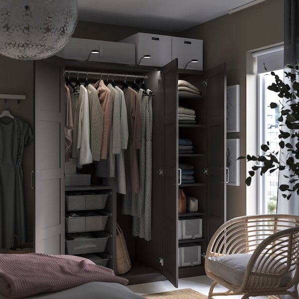 Ikea PAX / BERGSBO - Wardrobe, dark grey/dark grey,150x60x201 cm
