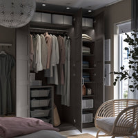 PAX / BERGSBO - Wardrobe, dark grey/dark grey,150x60x236 cm