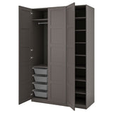 PAX / BERGSBO wardrobe, dark grey/dark grey, 150x60x236 cm
