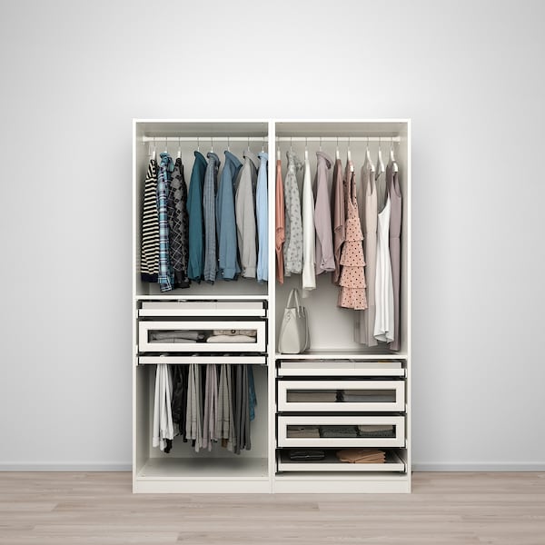 PAX - Wardrobe combination, white,150x58x201 cm