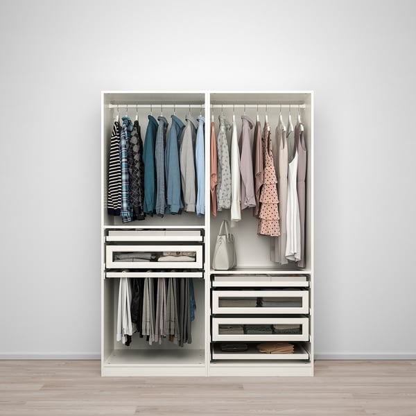 PAX - Wardrobe combination, white,150x58x201 cm