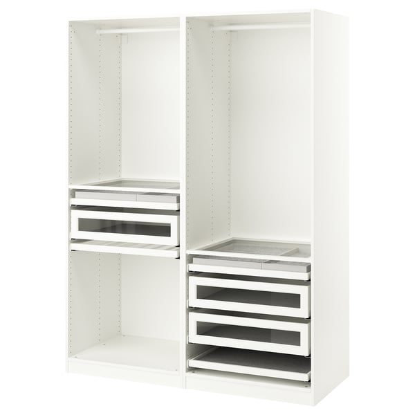 PAX wardrobe combination, white, 150x58x201 cm