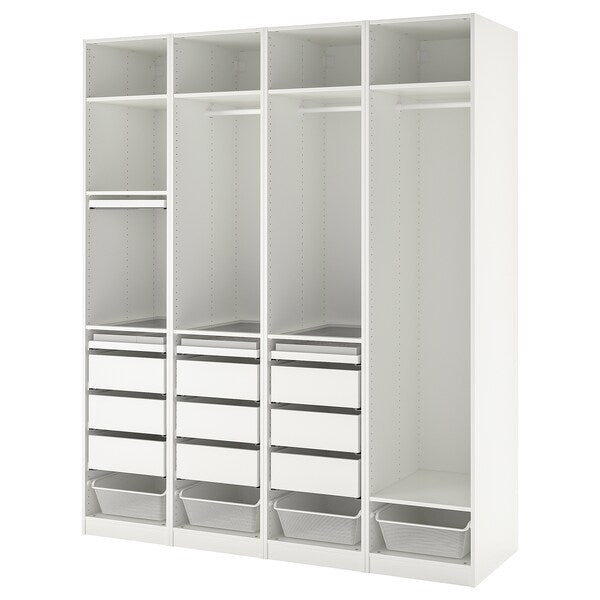 PAX - Wardrobe combination, white,200x58x236 cm