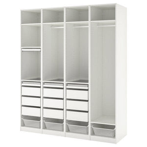 Ikea PAX - Wardrobe combination, white,200x58x236 cm