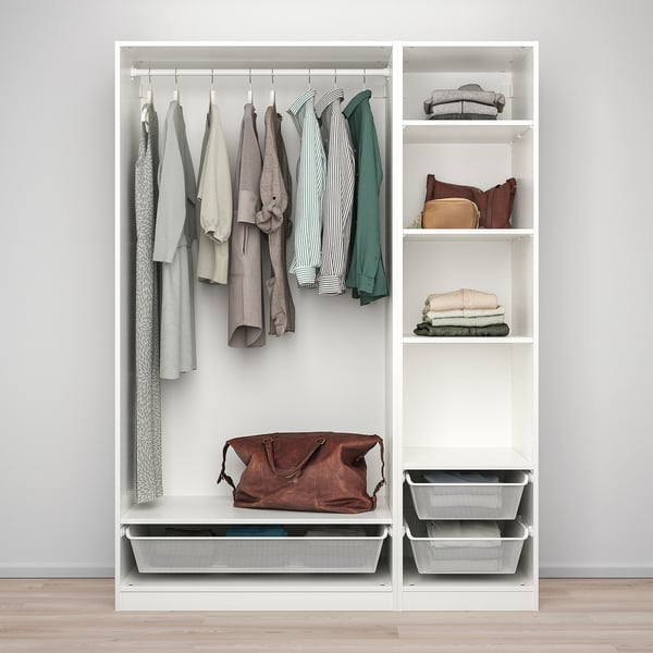 PAX wardrobe combination, white, 150x58x201 cm
