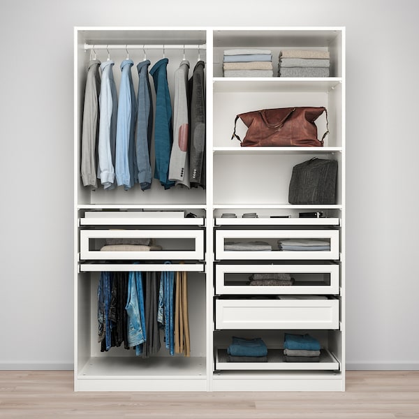 PAX - Wardrobe combination, white,150x58x201 cm