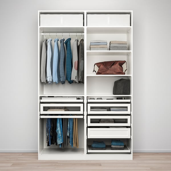 PAX - Wardrobe combination, white,150x58x236 cm