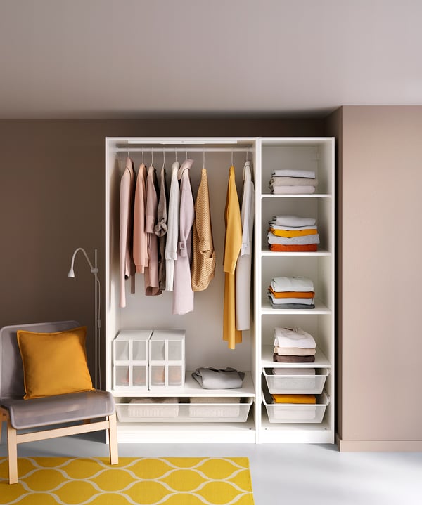 PAX wardrobe combination, white, 150x58x201 cm
