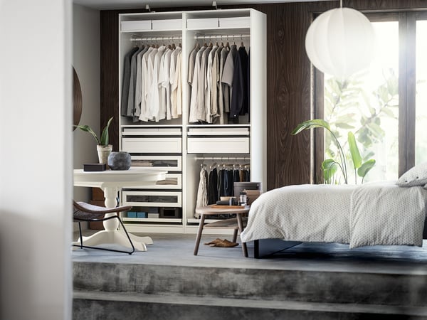 PAX wardrobe combination, white, 150x58x201 cm