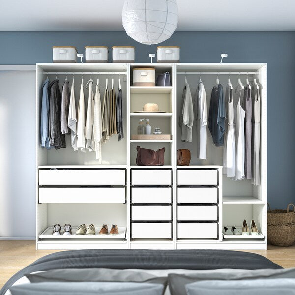 PAX - Wardrobe combination, white,250x58x201 cm