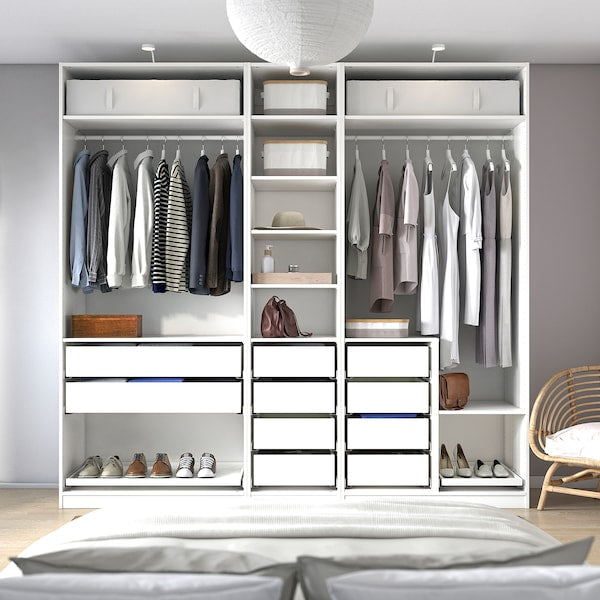 PAX - Wardrobe combination, white,250x58x236 cm