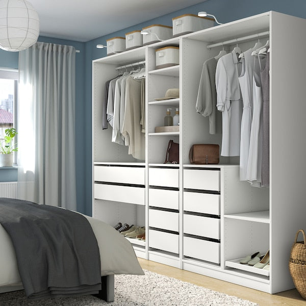 PAX - Wardrobe combination, white,250x58x201 cm