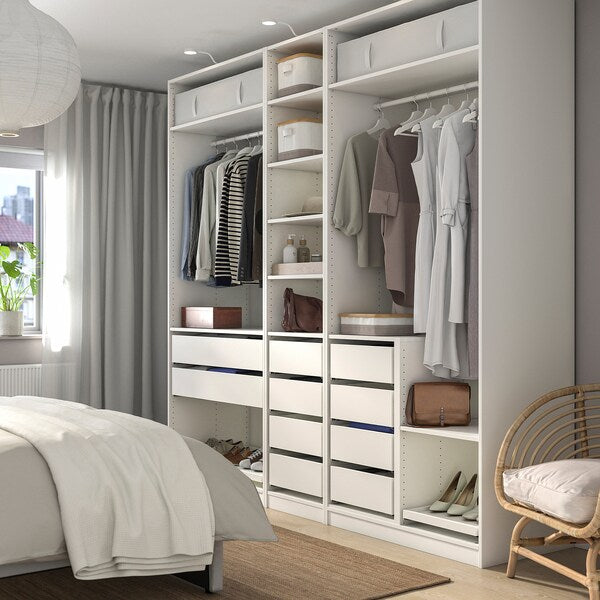 PAX - Wardrobe combination, white,250x58x236 cm