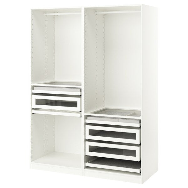 PAX - Wardrobe combination, white,150x58x201 cm