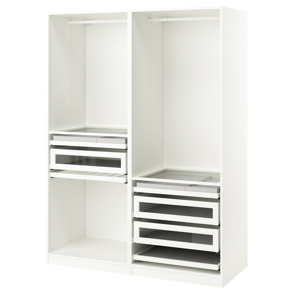 PAX wardrobe combination, white, 150x58x201 cm