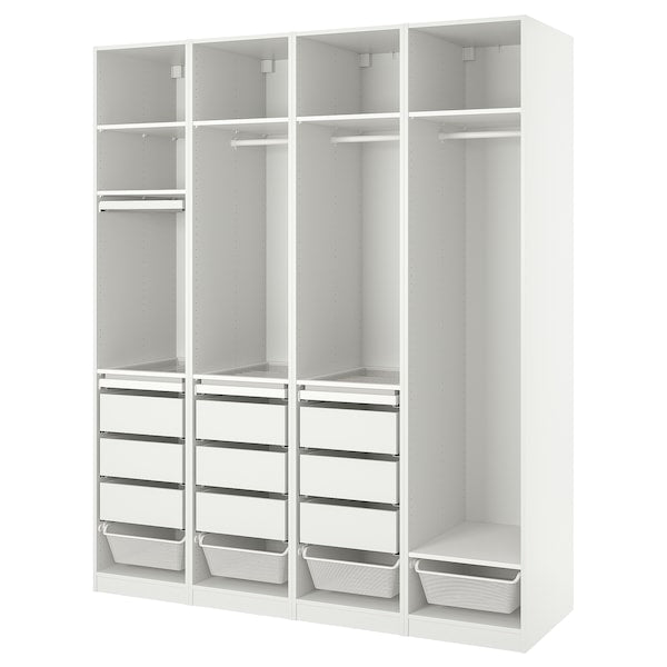 PAX - Wardrobe combination, white,200x58x236 cm