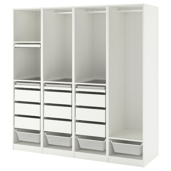 PAX - Wardrobe combination, white,200x58x201 cm