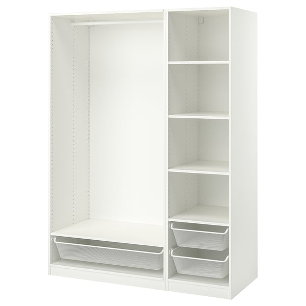 PAX wardrobe combination, white, 150x58x201 cm
