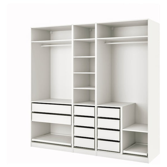 PAX - Wardrobe combination, white,250x58x236 cm