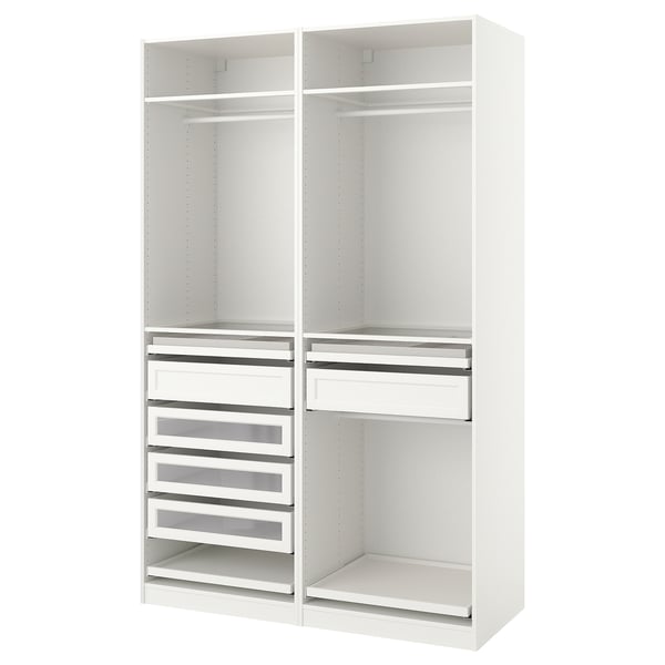 PAX wardrobe combination, white, 150x58x236 cm