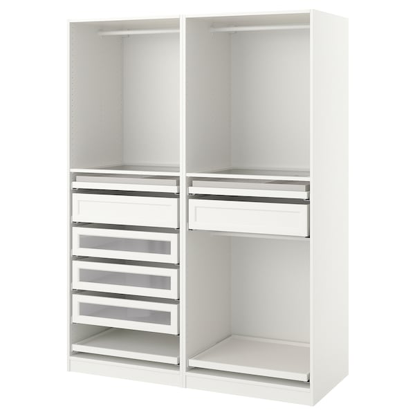 PAX - Wardrobe combination, white,150x58x201 cm