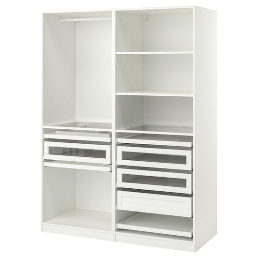 PAX - Wardrobe combination, white,150x58x201 cm