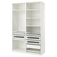PAX wardrobe combination, white, 150x58x236 cm