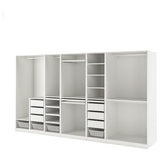 PAX wardrobe combination, white, 375x58x201 cm