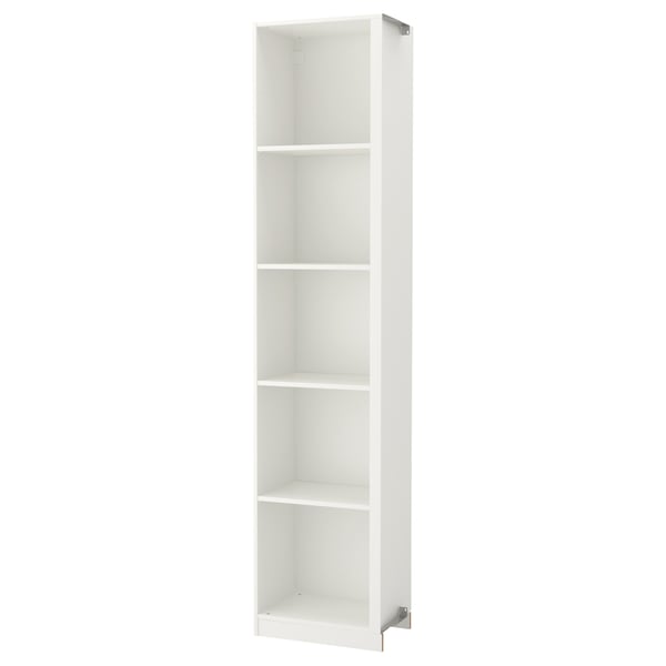PAX add-on corner unit with 4 shelves, white, 53x35x236 cm