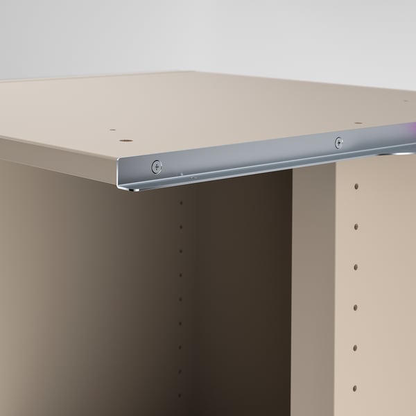 PAX add-on corner unit with 4 shelves, grey-beige, 53x58x236 cm