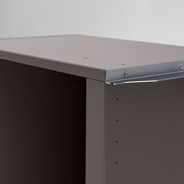 PAX add-on corner unit with 4 shelves, dark grey, 53x35x236 cm