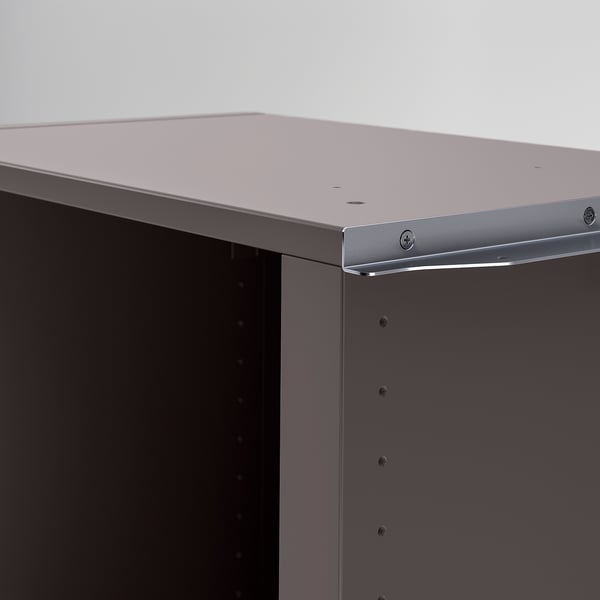 PAX add-on corner unit with 4 shelves, dark grey, 53x35x201 cm