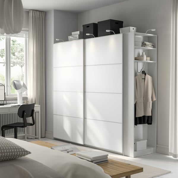 PAX add-on end-unit, white, 20x58x201 cm