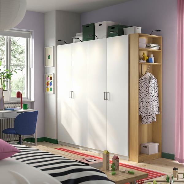 PAX add-on end-unit, oak effect, 20x58x201 cm