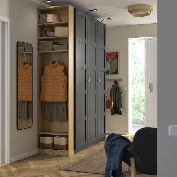 PAX add-on end-unit, oak effect, 20x58x236 cm