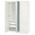 PAX / FARDAL/ÅHEIM wardrobe combination, white white/mirror glass, 150.0x201.2x60.0 cm