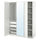 PAX / FARDAL/ÅHEIM - Wardrobe combination, glossy white/glass mirror,150x60x201 cm