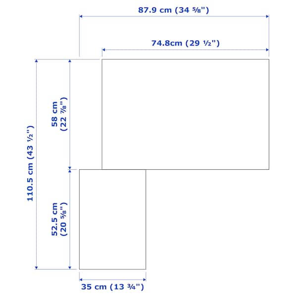 Ikea PAX / FARDAL/ÅHEIM - Corner wardrobe, glossy white/mirrored glass,111/88x236 cm