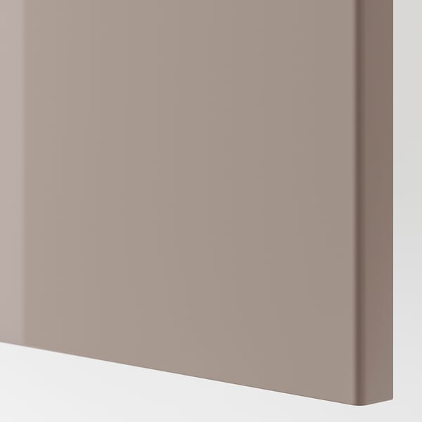 PAX / FARDAL - Wardrobe combination, glossy white/dark beige,150x60x201 cm