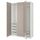 PAX / FARDAL - Wardrobe combination, glossy white/dark beige,150x60x236 cm