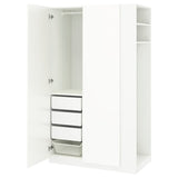 PAX / FARDAL wardrobe combination, white high-gloss white/white, 120x60x201 cm