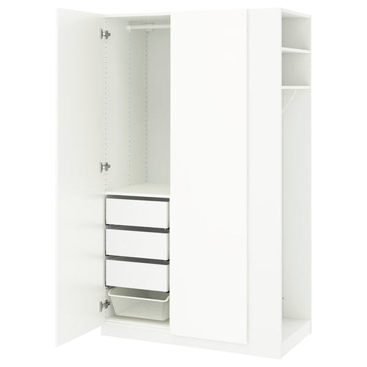 PAX / FARDAL wardrobe combination, glossy white/white, 120x60x201 cm Wardrobe combination, glossy white/white,120x60x201 cm