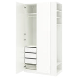 PAX / FARDAL wardrobe combination, white high-gloss white/white, 120x60x236 cm